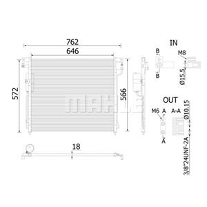 Mahle Condensator, airconditioner BEHR  AC 138 000S