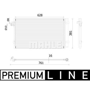 Mahle Condensator, airconditioner BEHR  AC 99 000P