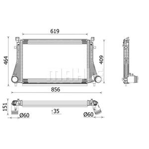 Mahle Intercooler, inlaatluchtkoeler BEHR  CI 667 000P