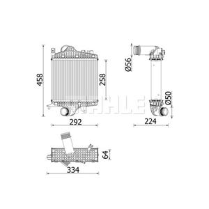 Mahle Intercooler, inlaatluchtkoeler BEHR  CI 672 000P