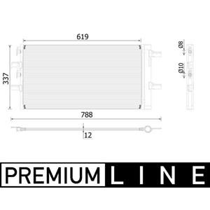 Mahle Condensator, airconditioner  AC 894 000P