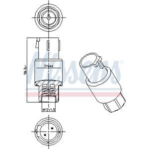 Nissens Drukschakelaar airco  NIS 301001