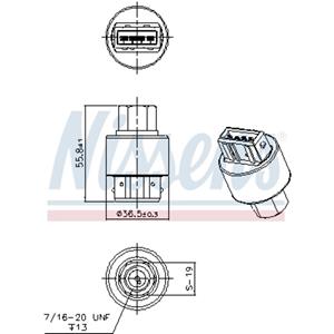 Nissens Drukschakelaar airco  NIS 301008