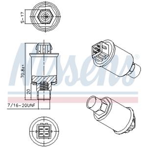 Nissens Drukschakelaar airco  NIS 301018