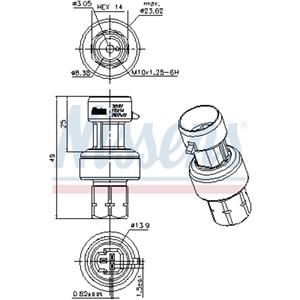 Nissens Drukschakelaar airco  NIS 301022