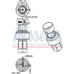 Nissens Drukschakelaar airco  NIS 301024