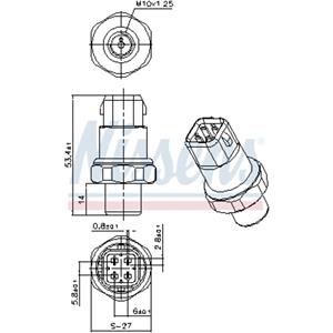 Nissens Drukschakelaar airco  NIS 301036