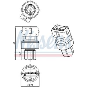 Nissens Drukschakelaar airco  NIS 301067