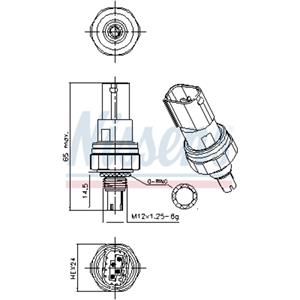 Nissens Drukschakelaar airco  NIS 301080