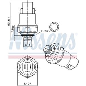 Nissens Drukschakelaar airco  NIS 301088