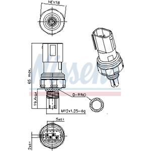 Nissens Drukschakelaar airco  NIS 301140