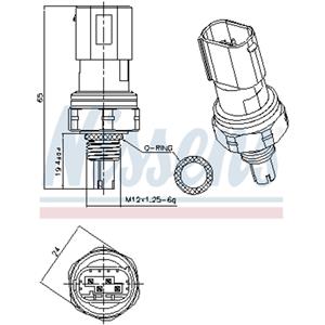 Nissens Drukschakelaar airco  NIS 301201