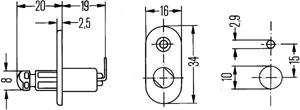 Hella Schakelaar, deurcontact  6ZF 004 365-041