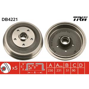 Trw Remtrommel  DB4221