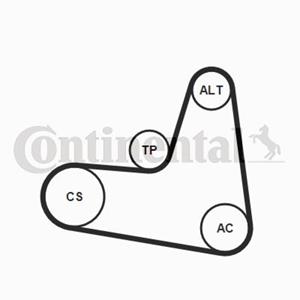 Contitech Poly V-riem set  6PK1120K2