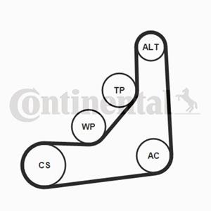 Contitech Poly V-riem set  6PK1165K1