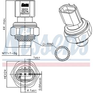 Nissens Drukschakelaar airco  NIS 301034