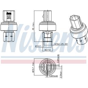 Nissens Drukschakelaar airco  NIS 301057