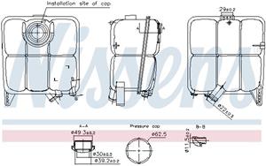 NISSENS Ausgleichsbehälter FORD 996346 8V618K218AD,8V618K218AE,CV6Z8A080A Kühlwasserbehälter,Kühlflüssigkeitsbehälter,Ausgleichsbehälter, Kühlmittel
