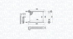 magnetimarelli MAGNETI MARELLI Wärmetauscher RENAULT,DACIA 350218459000 271153553R Plattenwärmetauscher,Heizungskühler,Wärmetauscher, Innenraumheizung
