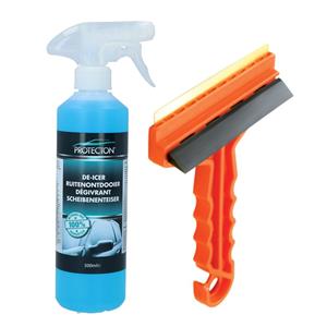 Ijskrabber met antivries spray voor auto - 500 ml - incl. trekker - ruitenontdooier -