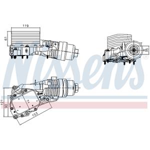 Nissens Oliekoeler, motorolie ** FIRST FIT **  91400