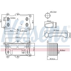 Nissens Oliekoeler, motorolie  91472