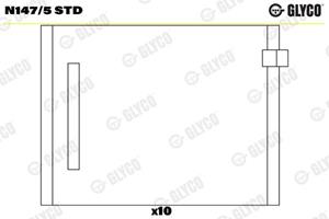 GLYCO Nockenwellenlager VW,AUDI,FORD N147/5 STD 038103673A,038103673B,038103673A  038103673B