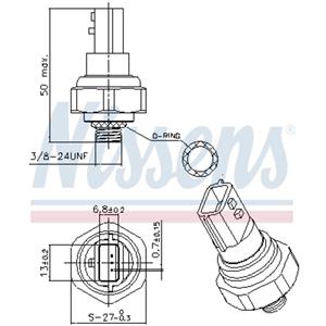 Nissens Drukschakelaar airco  NIS 301038