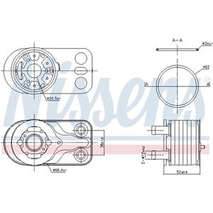 Nissens Oliekoeler, motorolie  91422