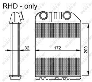 Wärmetauscher, Innenraumheizung NRF 54286