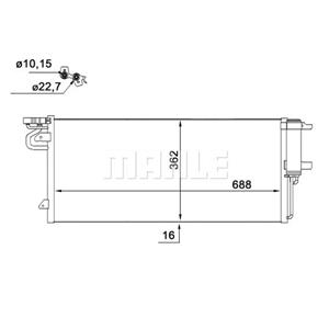 Mahle Condensator, airconditioner BEHR  AC 103 000S