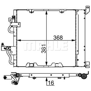 Mahle Condensator, airconditioner BEHR  AC 376 000S