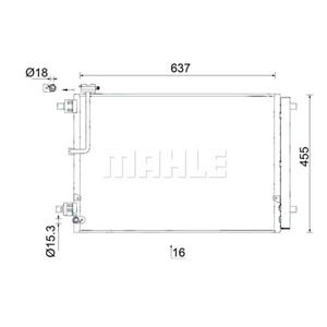 Mahle Condensator, airconditioner BEHR  AC 949 000S