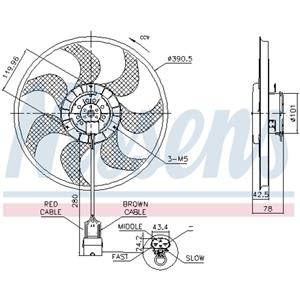 Nissens Koelventilatorwiel  850074