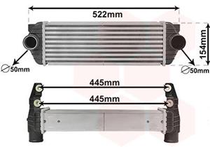 VAN WEZEL Intercooler, inlaatluchtkoeler  18004443