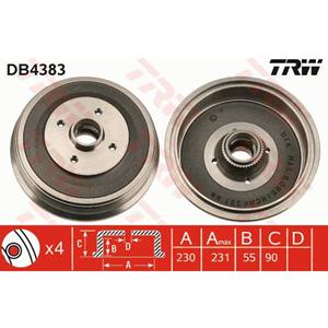 Trw Remtrommel  DB4383