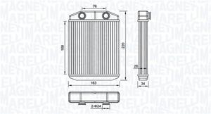 Dacia Kachelradiateur, interieurverwarming