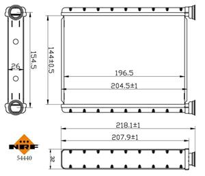 Daihatsu Kachelradiateur, interieurverwarming