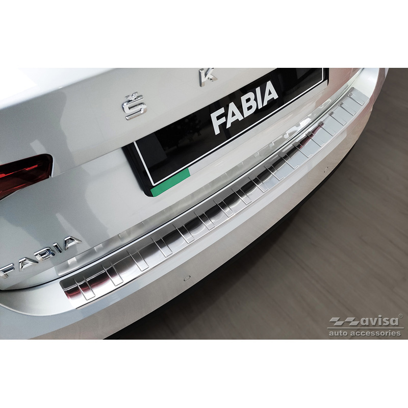 Skoda RVS Bumper beschermer passend voor  Fabia IV Hatchback 2021- 'Ribs'