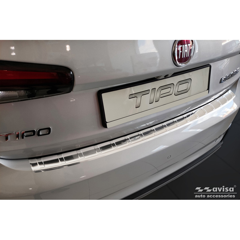 Fiat RVS Bumper beschermer passend voor  Tipo Cross 2020- 'Ribs'
