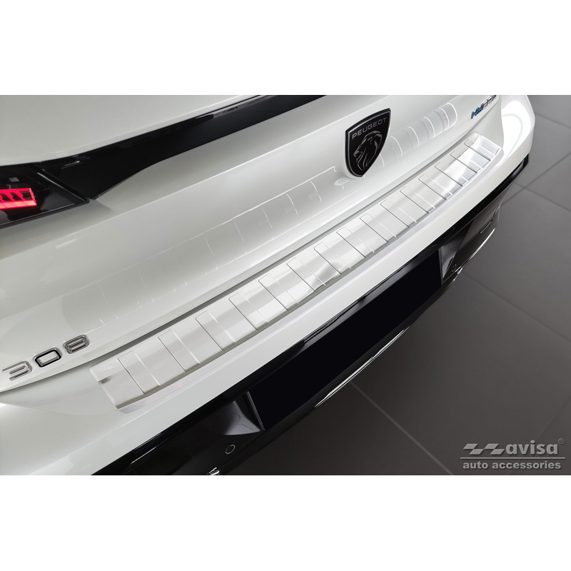 Peugeot RVS Bumper beschermer passend voor  308 III HB 2021- 'Ribs'