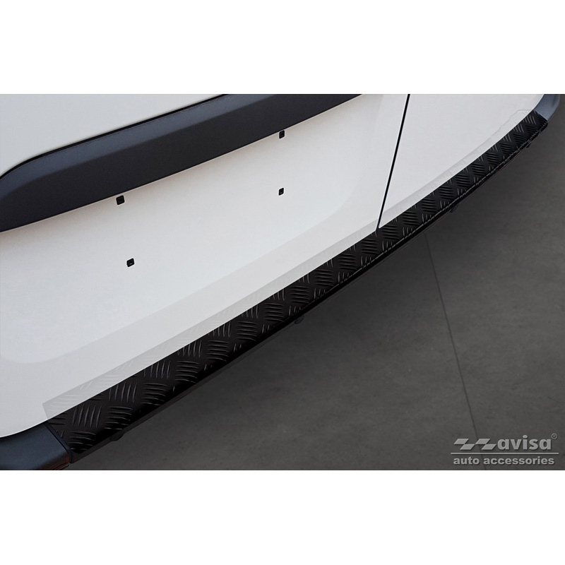 Mercedes-Benz Matzwart Aluminium Bumper beschermer passend voor Mercedes Sprinter III 2018- 'Riffled plate'