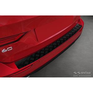 Volvo Matzwart Aluminium Bumper beschermer passend voor  V60 II 2018- incl. Cross Country & R-Des