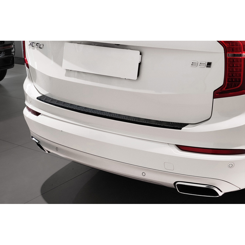 Volvo Matzwart Aluminium Bumper beschermer passend voor  XC90 II 2015- 'Riffled Plate'