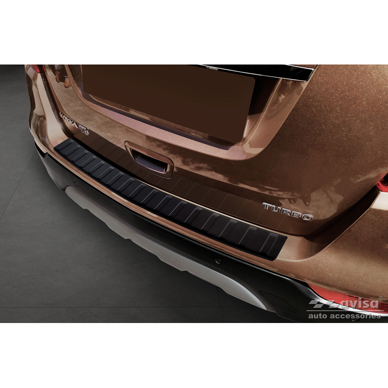 Opel Matzwart RVS Bumper beschermer passend voor  Mokka X 2016- 'Ribs'