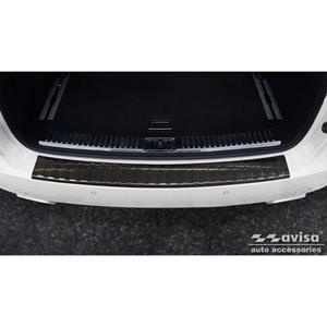 Porsche Zwart RVS Bumper beschermer passend voor  Cayenne II 2010-2014 'Ribs'