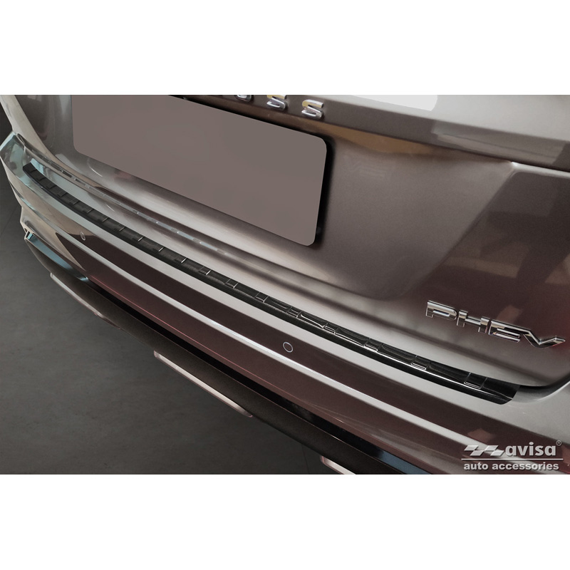Mitsubishi Zwart RVS Bumper beschermer passend voor  Eclipse Cross PHEV Facelift 2021-