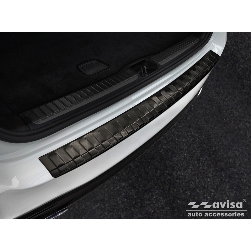 Mercedes-Benz Zwart RVS Bumper beschermer passend voor Mercedes GLS (X167) 2019- 'Ribs'