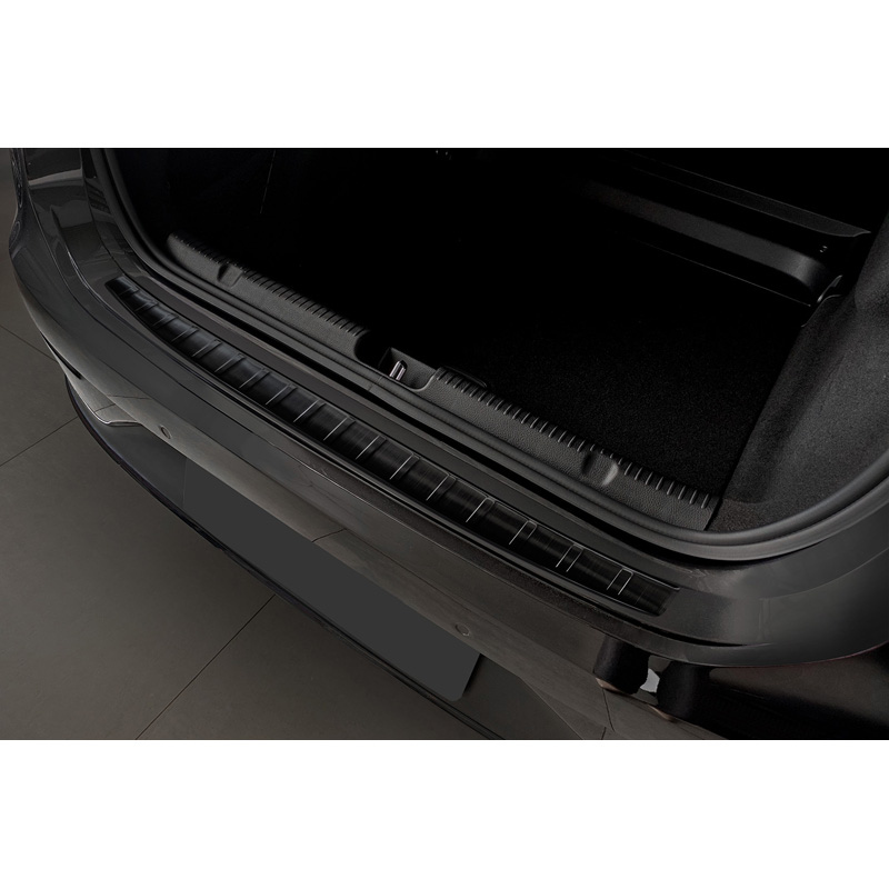 Mercedes-Benz Zwart RVS Bumper beschermer passend voor Mercedes EQE (V295) 2022- 'Ribs'